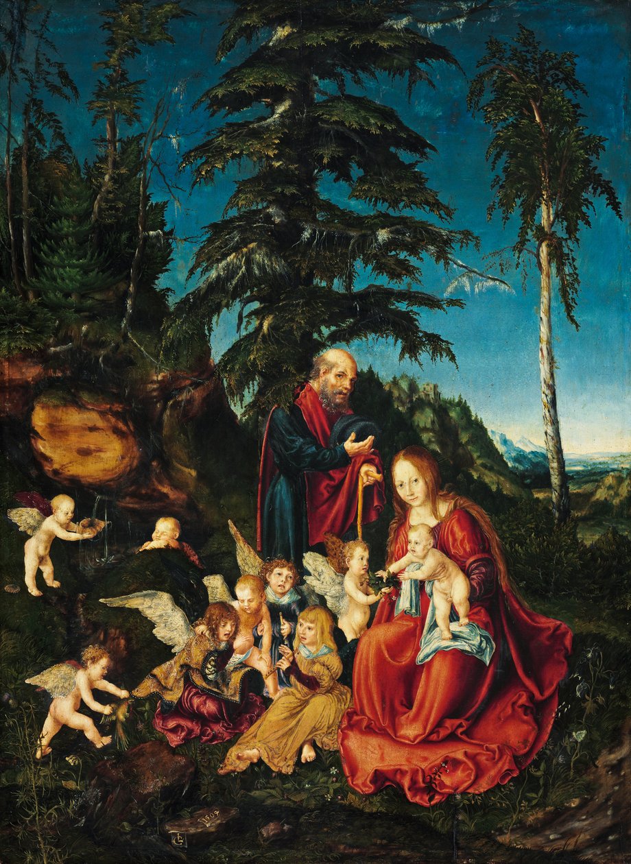 Alemán: Descanso en la huida a Egipto Descanso en la huida a Egipto de Lucas Cranach the Elder