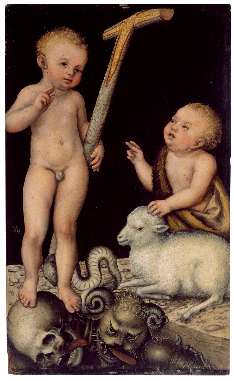 Jesús y San Juan de niños de Lucas Cranach the Elder