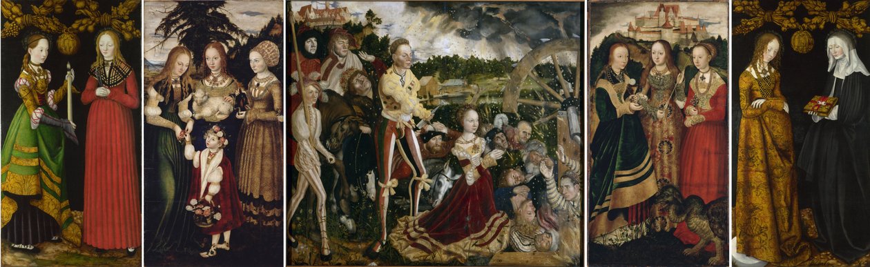 Lucas Cranach el Viejo - Retablo de Santa Catalina (Dresde y Londres) de Lucas Cranach the Elder