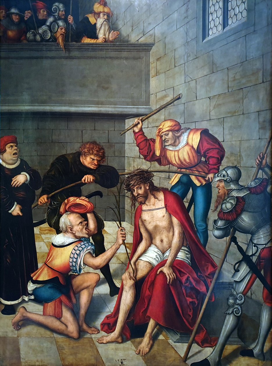 Ciclo de la Pasión - Cristo coronado de espinas de Lucas Cranach the Elder