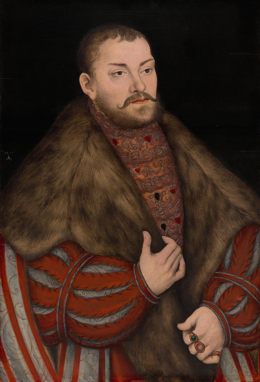 Retrato de Joaquín II, Elector de Brandemburgo de Lucas Cranach the Elder