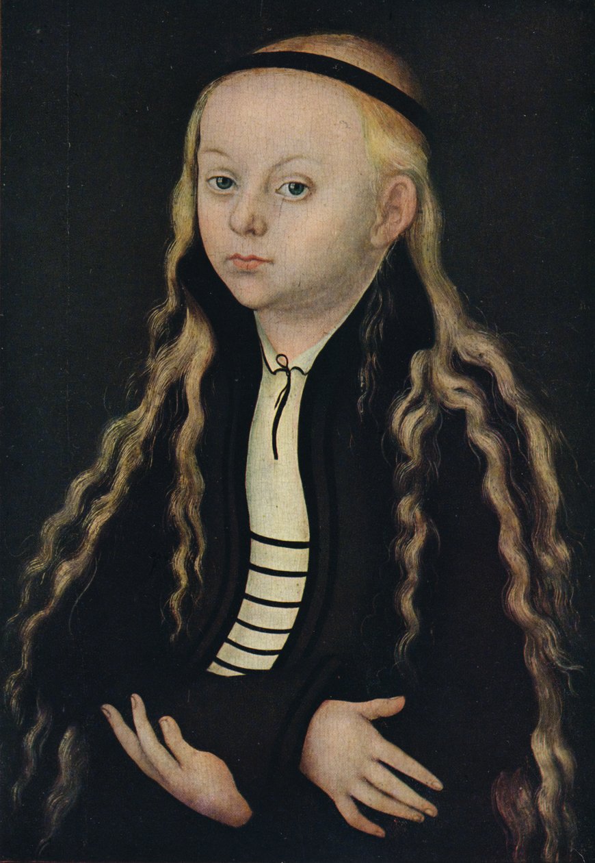 Retrato de una niña, siglo XVI, 1939 de Lucas Cranach the Elder
