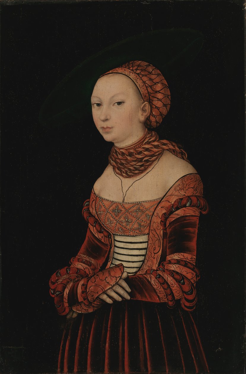 Retrato de una joven, 1525 de Lucas Cranach the Elder