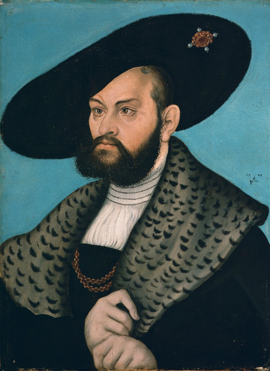 Retrato de Alberto Margrave de Brandeburgo-Ansbach, duque de Prusia de Lucas Cranach the Elder