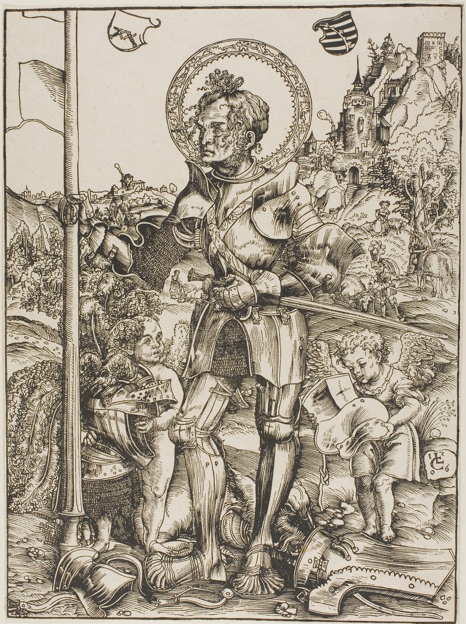 San Jorge de pie de Lucas Cranach the Elder