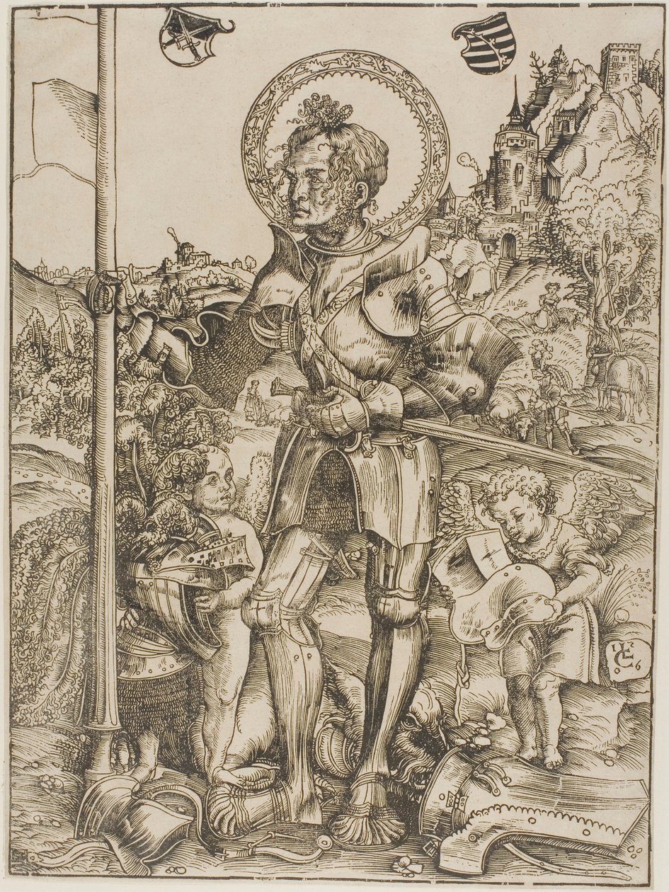 San Jorge de pie de Lucas Cranach the Elder