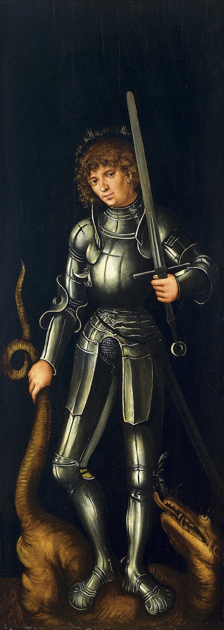 San Jorge [verso, ala derecha] de Lucas Cranach the Elder