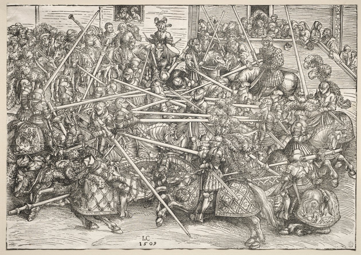 El Torneo con lanzas, 1509 de Lucas Cranach the Elder