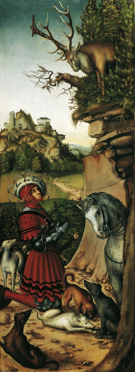 La visión de San Eustaquio de Lucas Cranach the Elder
