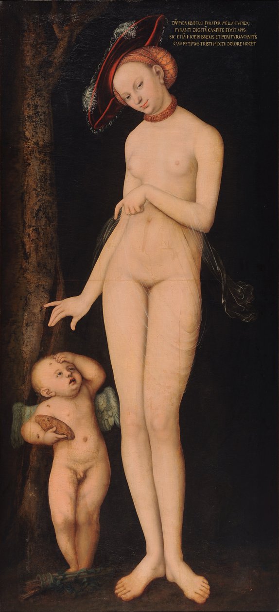Venus y Cupido, el ladrón de miel de Lucas Cranach the Elder