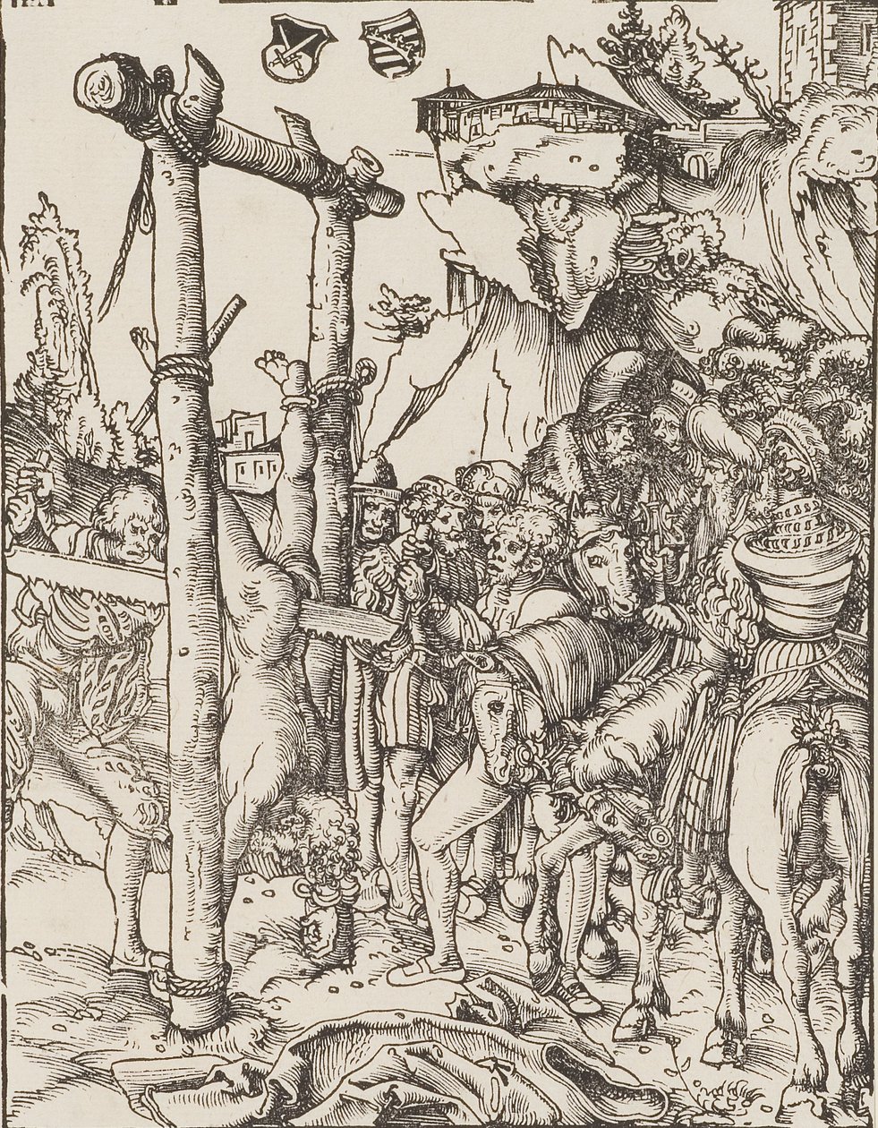 Aserrando San Simón Zelotes de Lucas Cranach the Elder