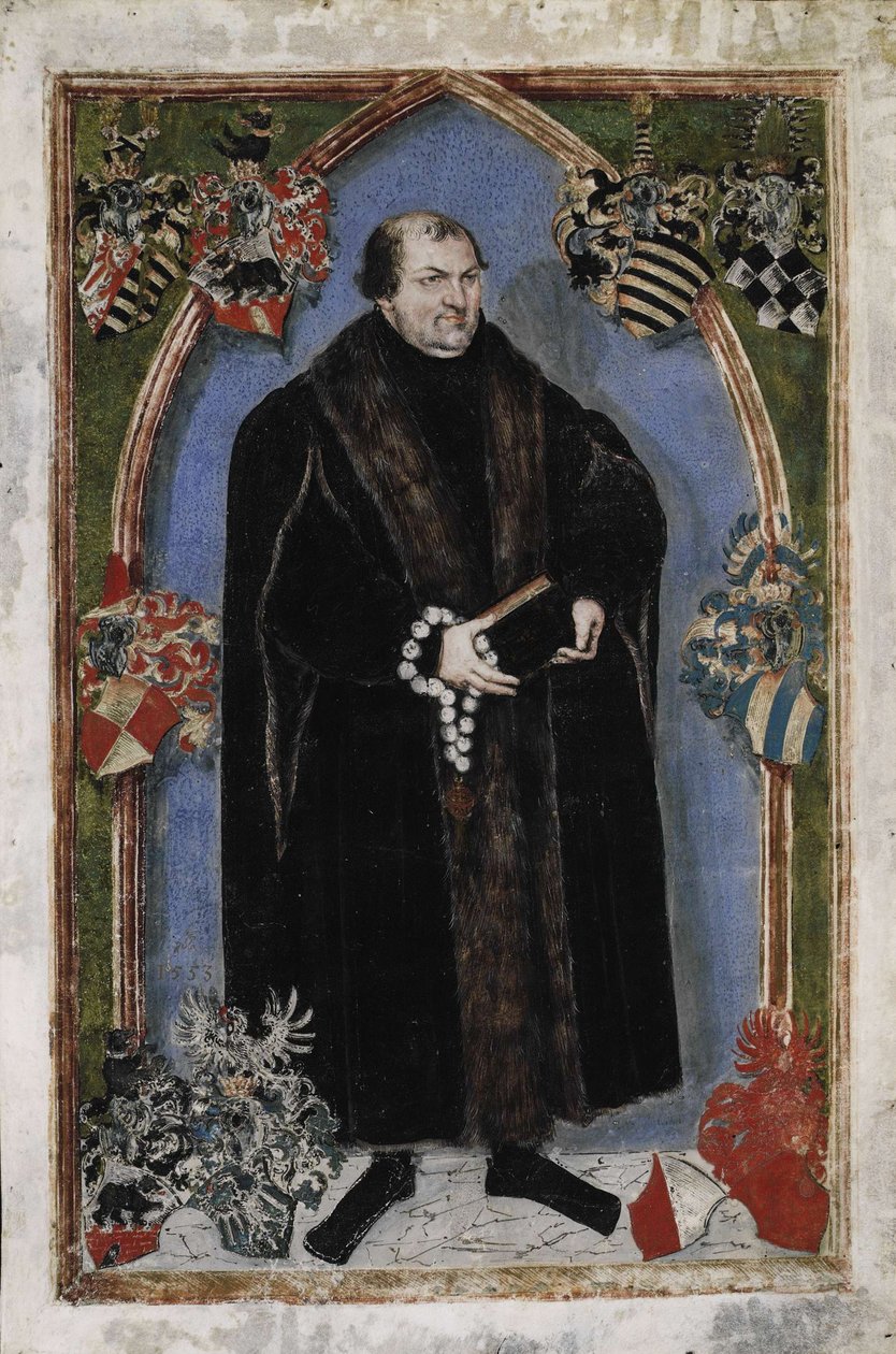 Retrato de Jorge III, Príncipe de Anhalt-Dessau 1507-1553, 1553 de Lucas Cranach the Younger