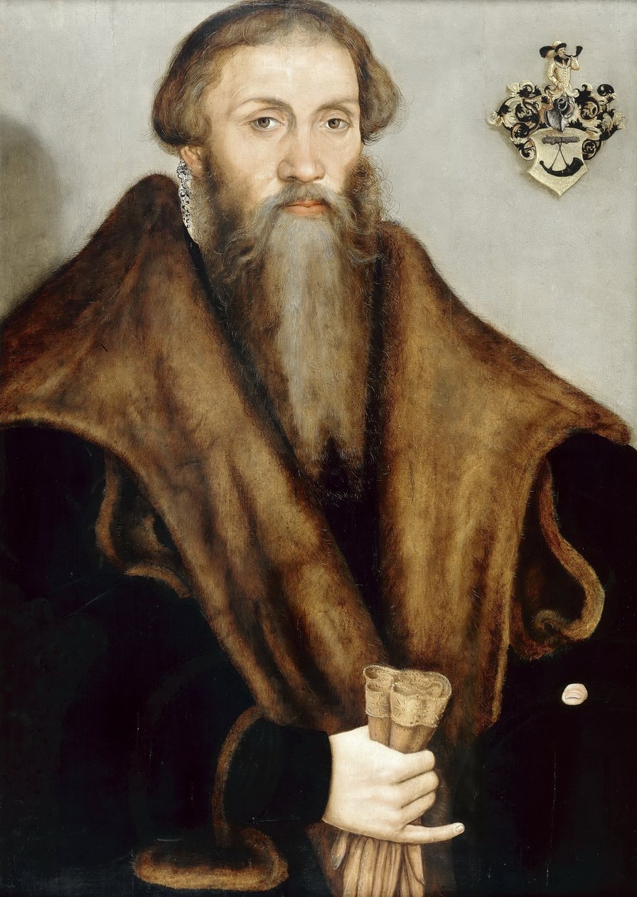 Retrato del abogado sajón Leonhard Badhorn (1510-1587) de Lucas Cranach the Younger