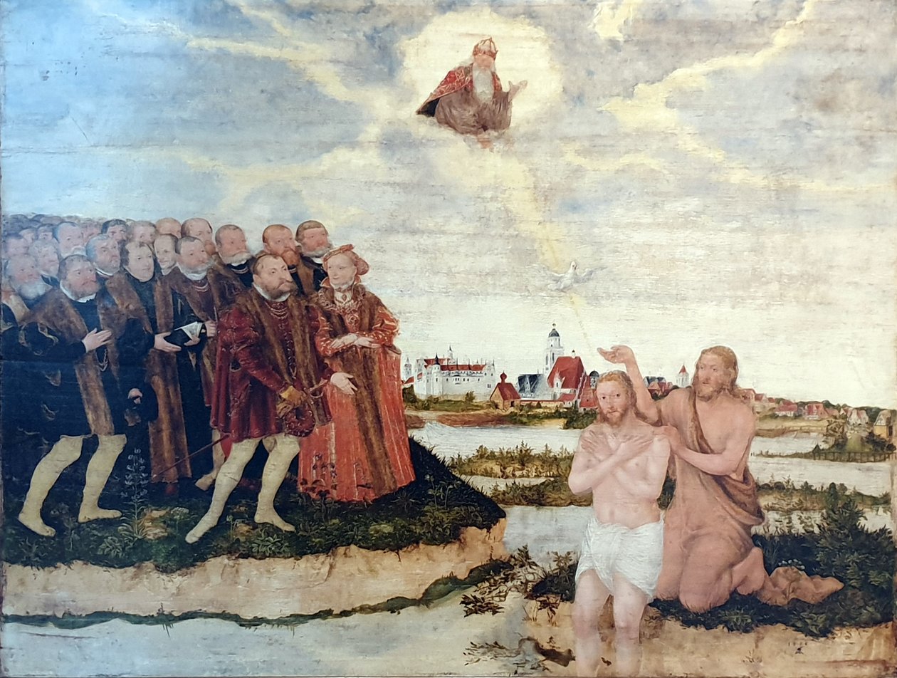 El Bautismo de Cristo de Lucas Cranach the Younger
