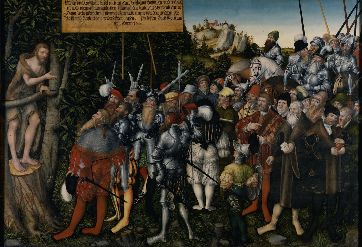 El sermón de Juan el Bautista, 1549 de Lucas Cranach the Younger