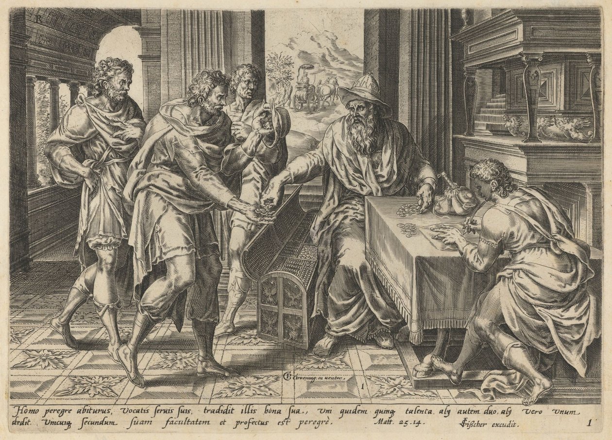 La parábola de los talentos de Lucas Doetechum van