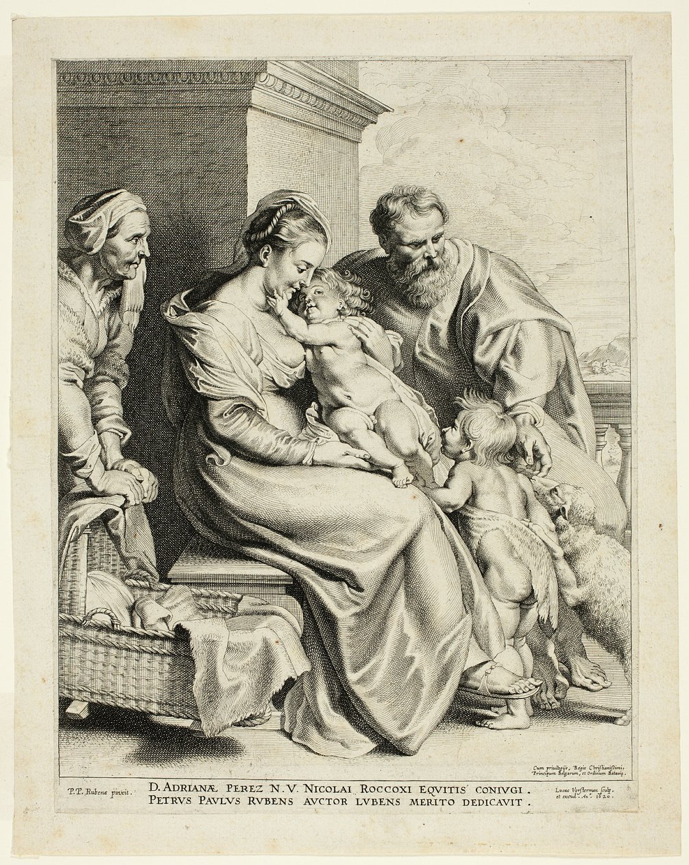 La Sagrada Familia con Santa Isabel y el Niño Juan el Bautista de Lucas Emil Vorsterman