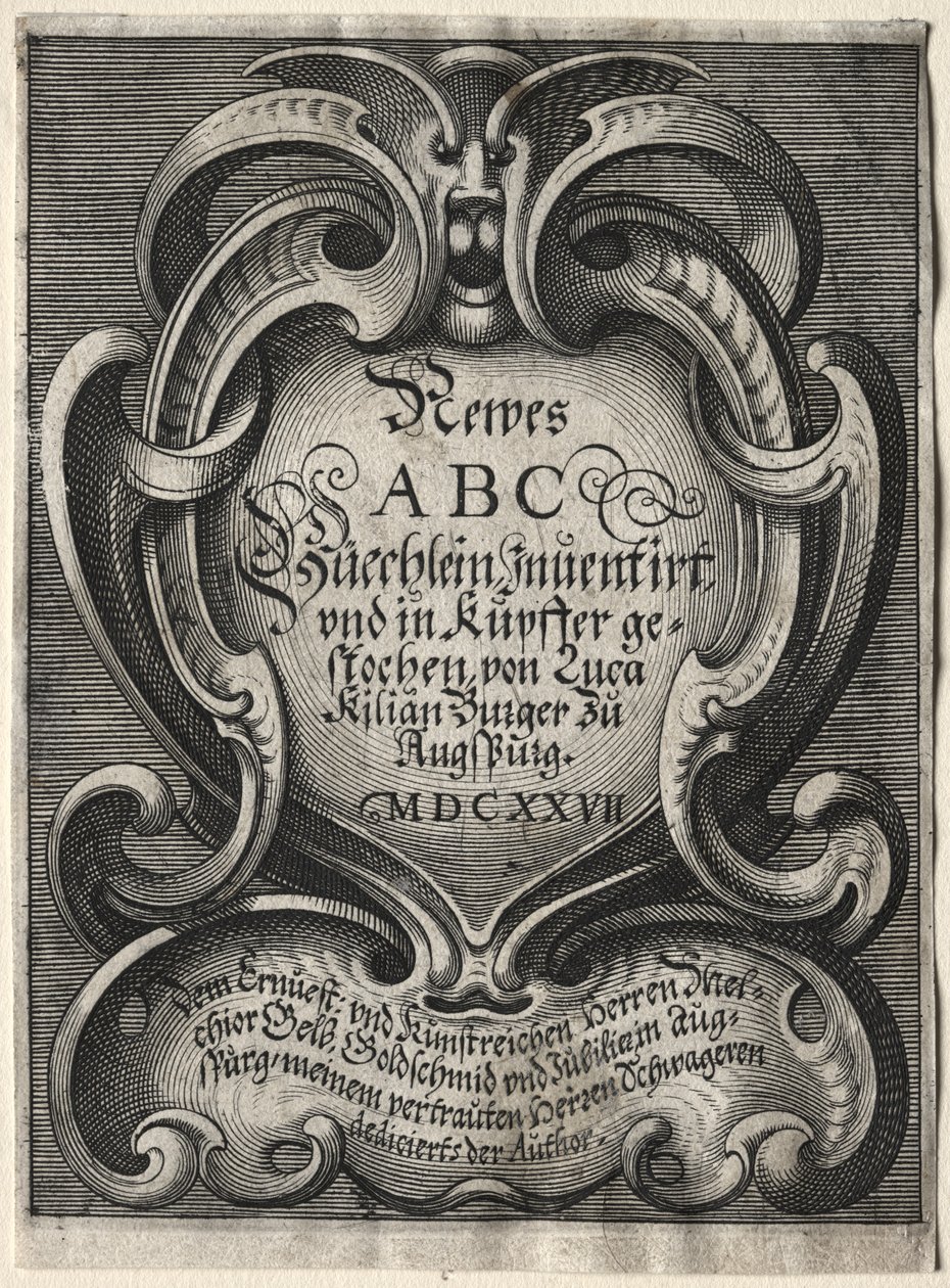 Nuevo folleto ABC, 1627 de Lucas Kilian