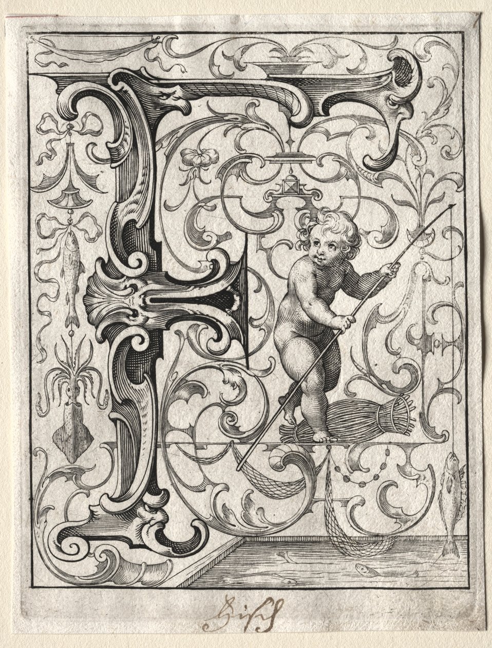 Nuevo folleto ABC: F, 1627 de Lucas Kilian