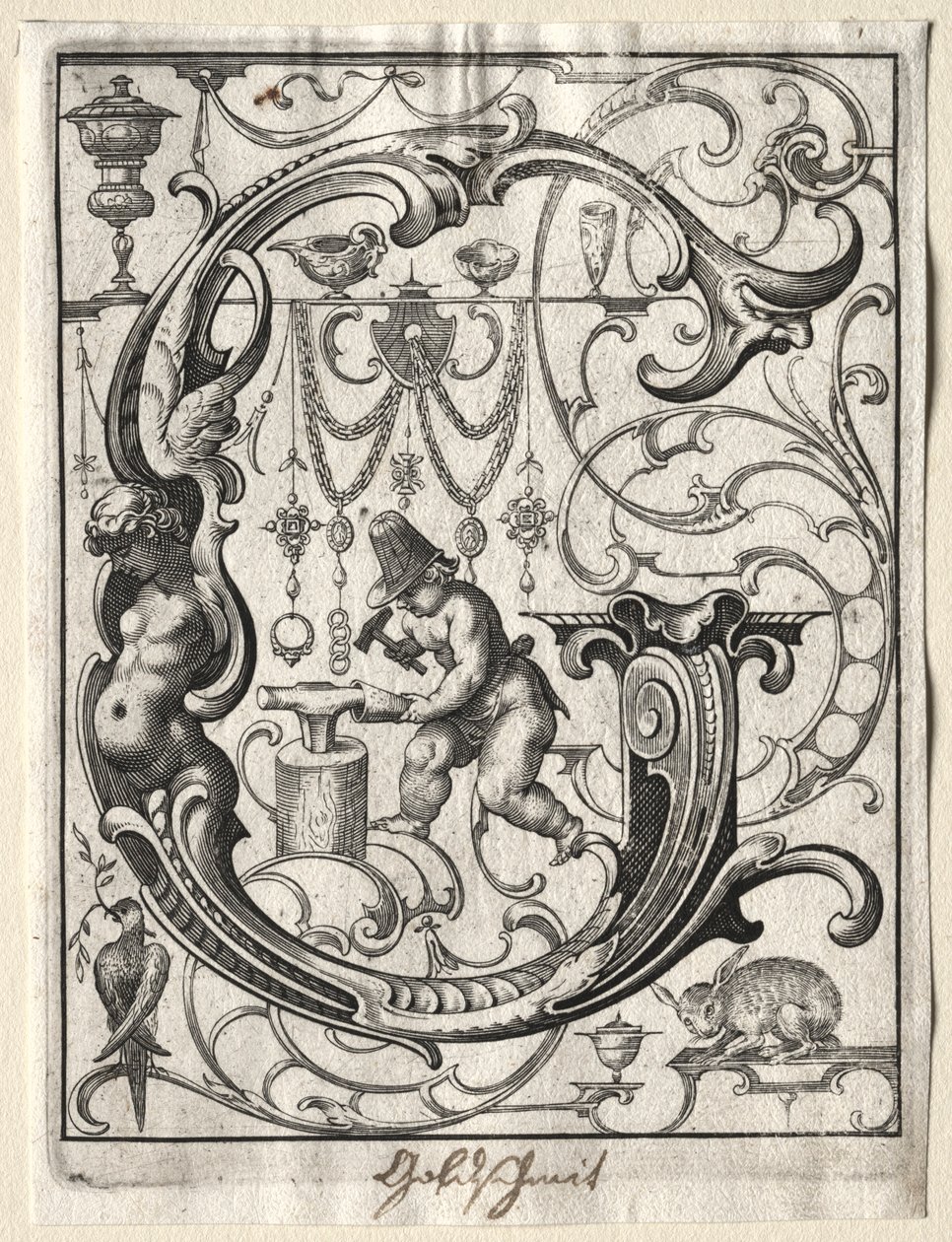 Nuevo folleto ABC: G, 1627 de Lucas Kilian