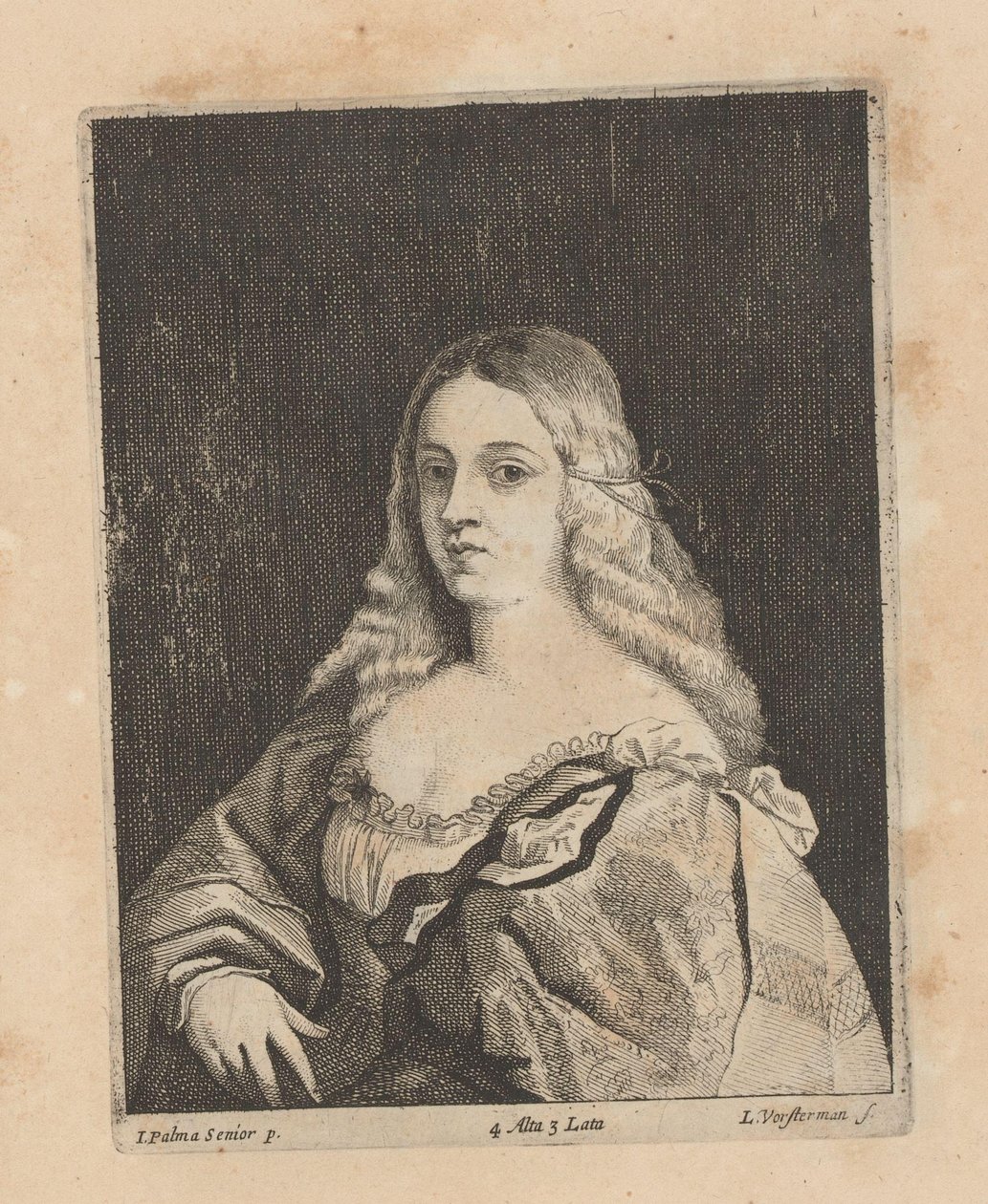 retrato, de, un, joven, mujer veneciana de Lucas Vorsterman (II)