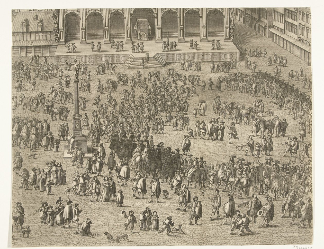 Proclamación en Gante de Carlos II de España como Conde de Flandes (hoja 5), ​​1666 de Lucas Vorsterman (II)