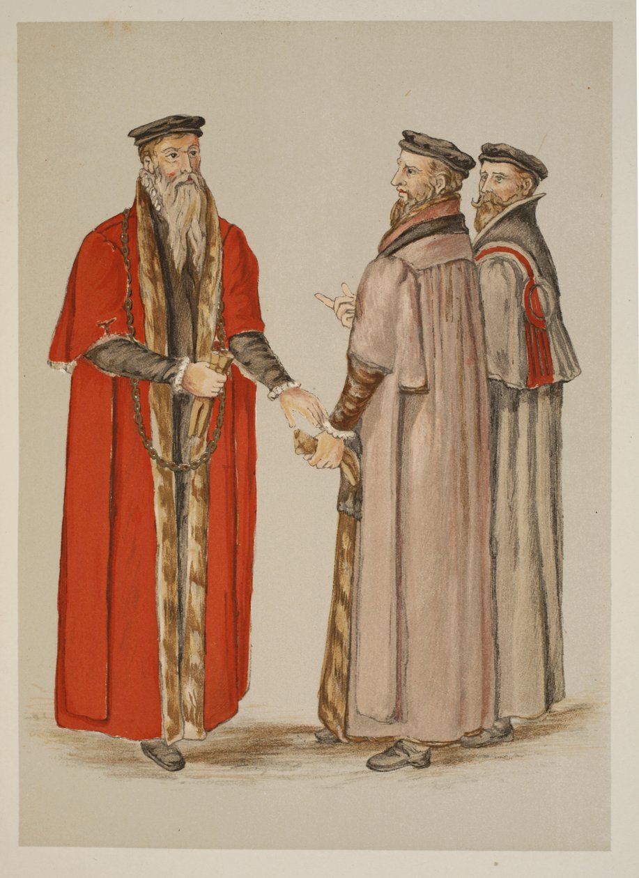 Lord Mayor, concejales y miembros del gremio, de una descripción de Inglaterra escrita durante el reinado de Isabel I de Lucas de Heere