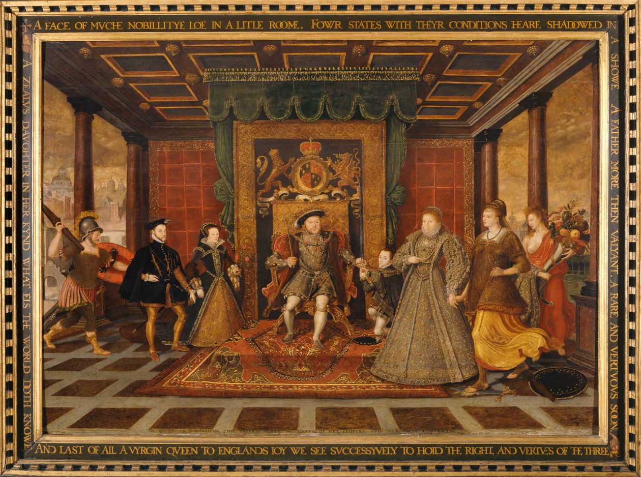 La familia de Enrique VIII: Una Alegoría de la Sucesión Tudor de Lucas de Heere