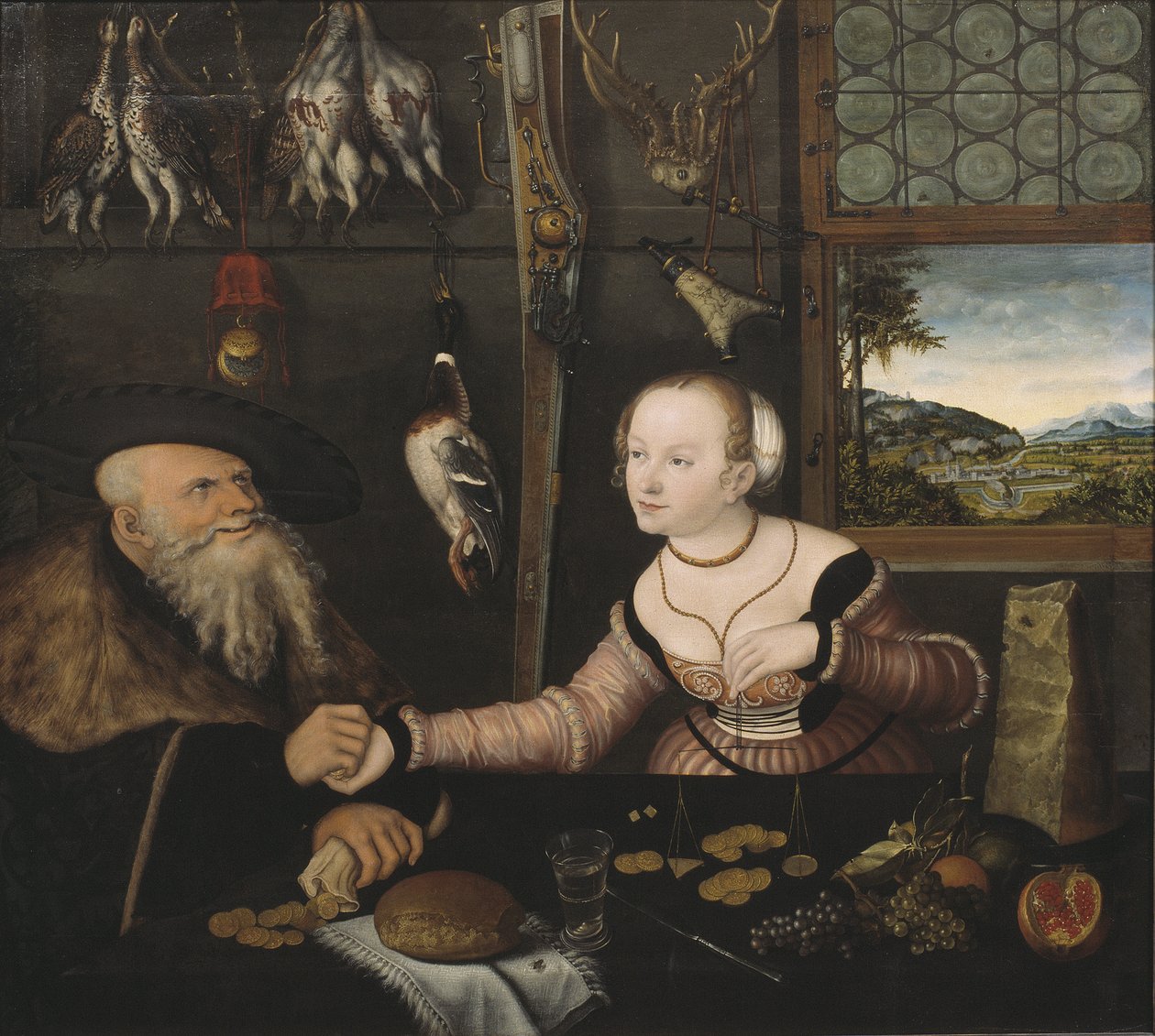 La pareja mal emparejada de Lucas the Elder Cranach