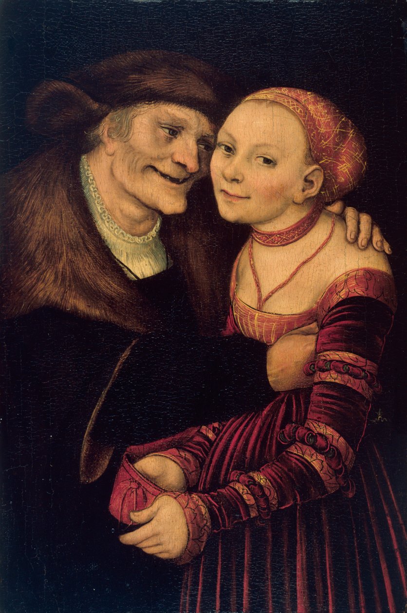 La pareja desigual de Lucas the Elder Cranach