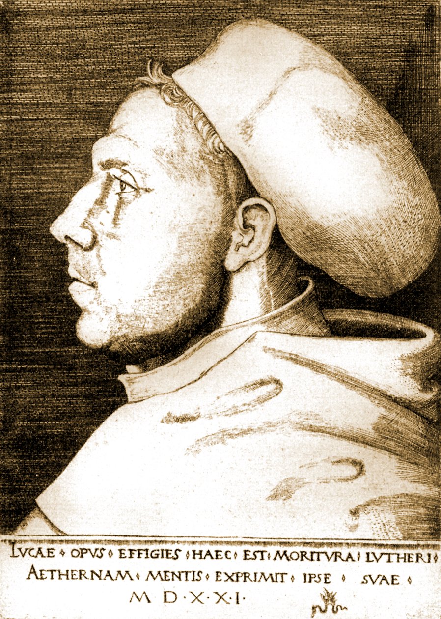 Martín Lutero como monje de Lucas the Elder Cranach