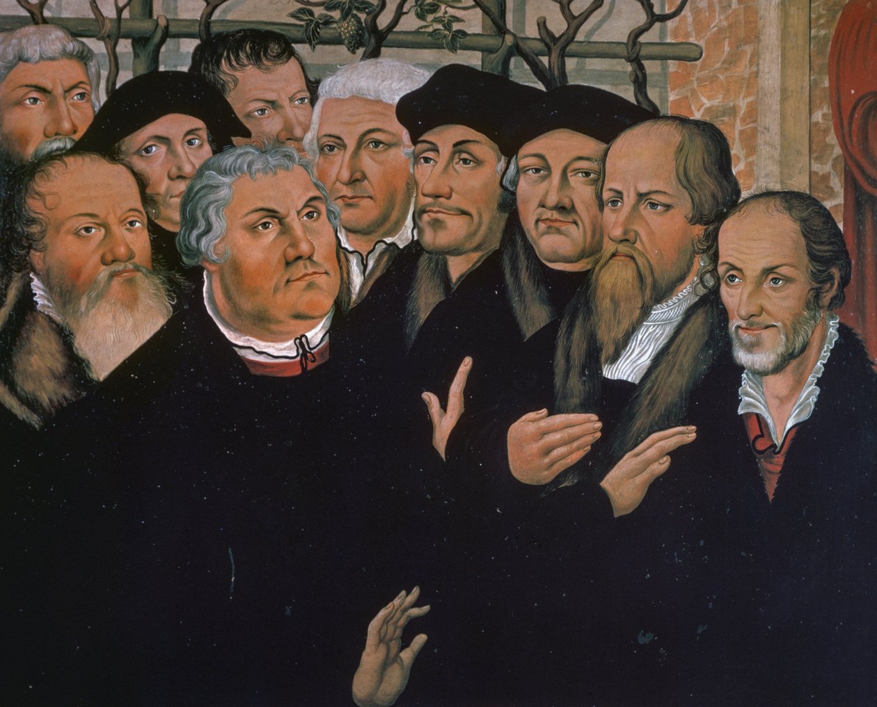 Martín Lutero con representantes de la Reforma Protestante (detalle) de Lucas the Elder Cranach