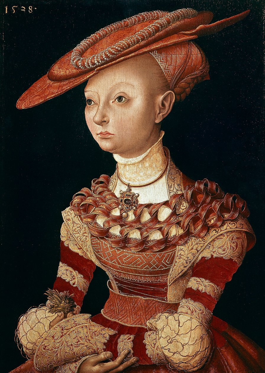 Retrato de dama de Lucas the Elder Cranach