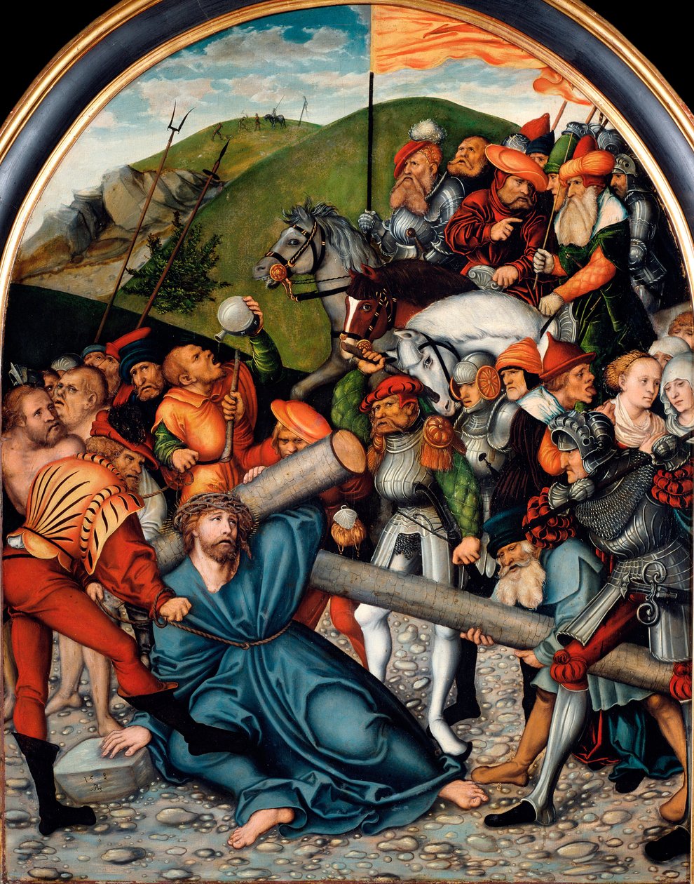 La subida al Calvario Pintura de Lucas Cranach el Viejo (1472-1553). 1538 de Lucas the Elder Cranach