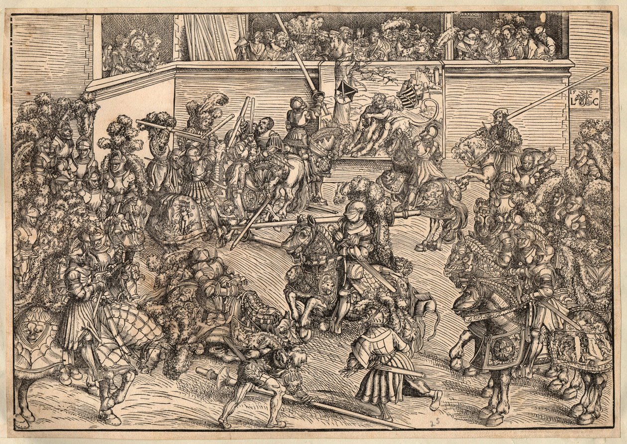 Torneo - Cranach, Lucas, el Viejo (1472-1553) - 1509 - Xilografía - Colección privada de Lucas the Elder Cranach