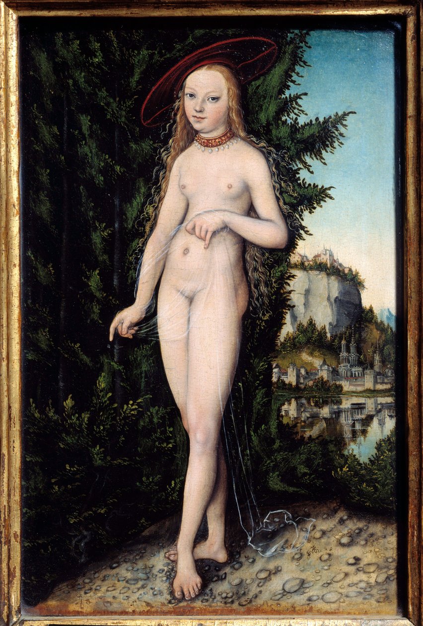 Venus de pie en un paisaje de Lucas the Elder Cranach