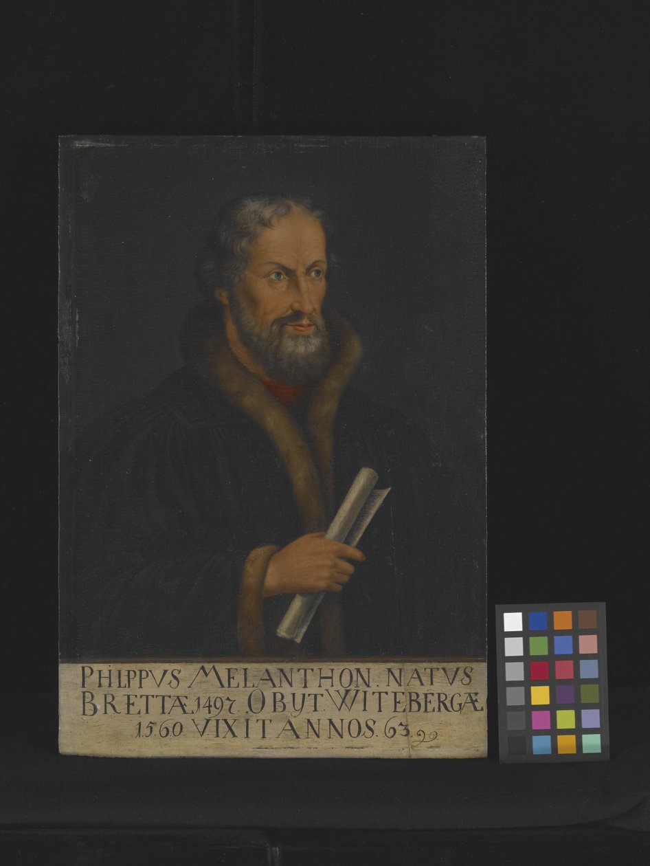 Retrato de Philipp Melanchthon (óleo sobre madera) de Lucas the Younger Cranach