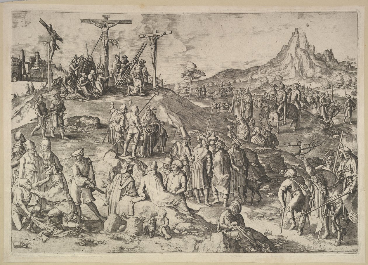 Calvario Gólgota de Lucas van Leyden