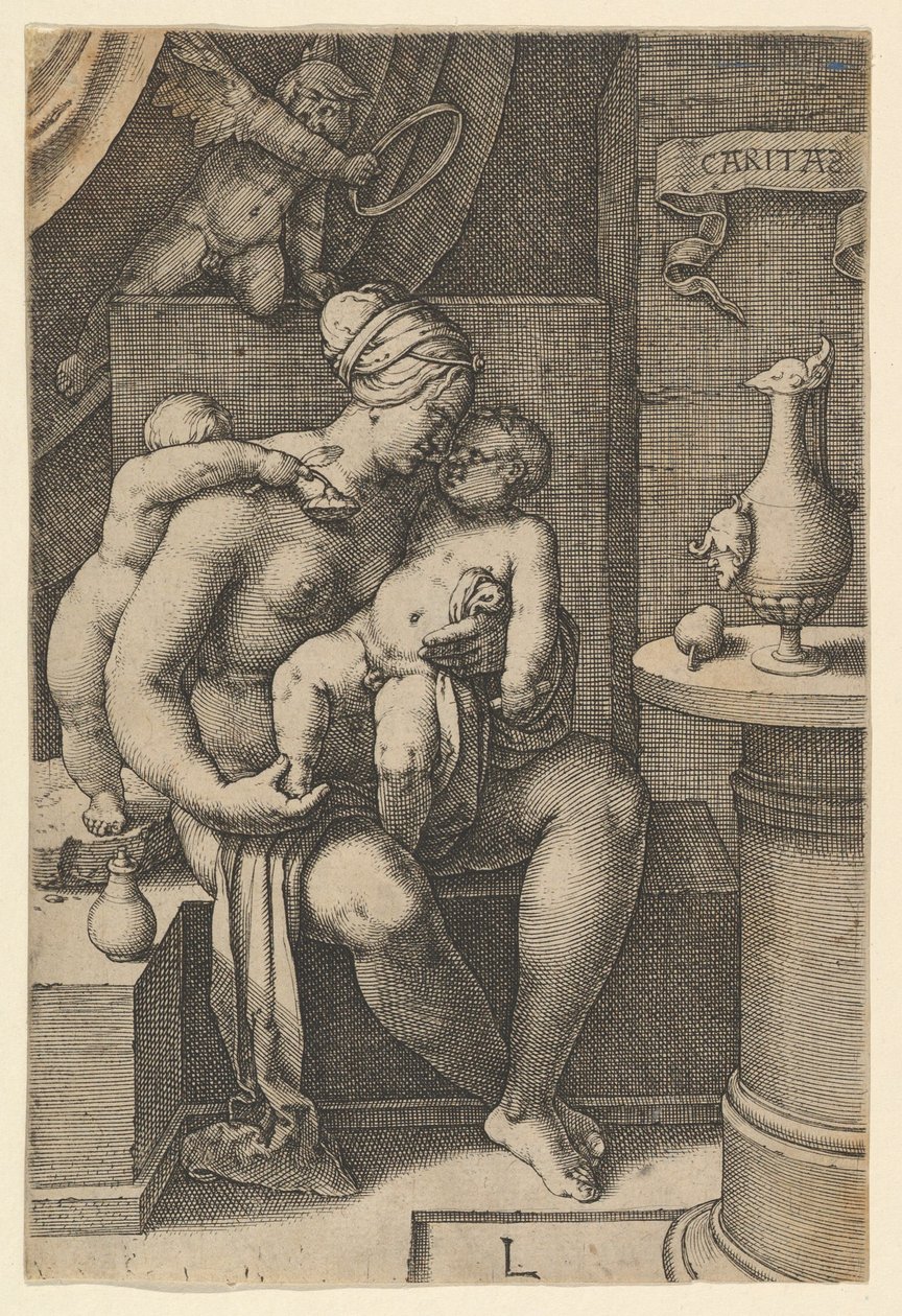 Caridad, de la serie Las Siete Virtudes de Lucas van Leyden