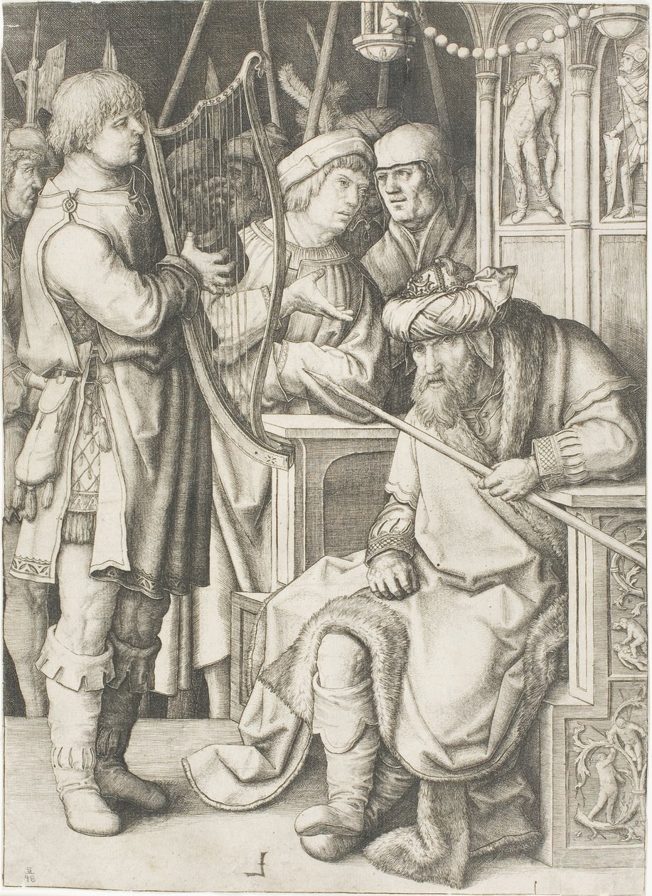 David Tocando el Arpa Ante Saúl de Lucas van Leyden