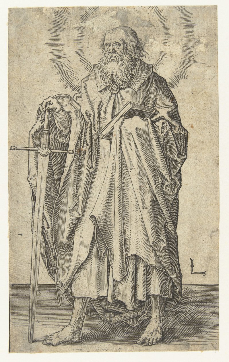 el apóstol pablo Cristo y los Apóstoles (título de la serie) de Lucas van Leyden