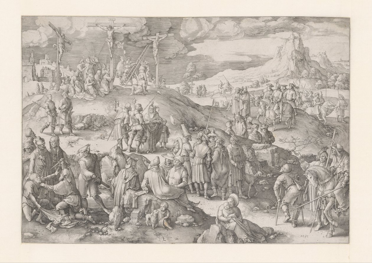 La montaña del calvario de Lucas van Leyden