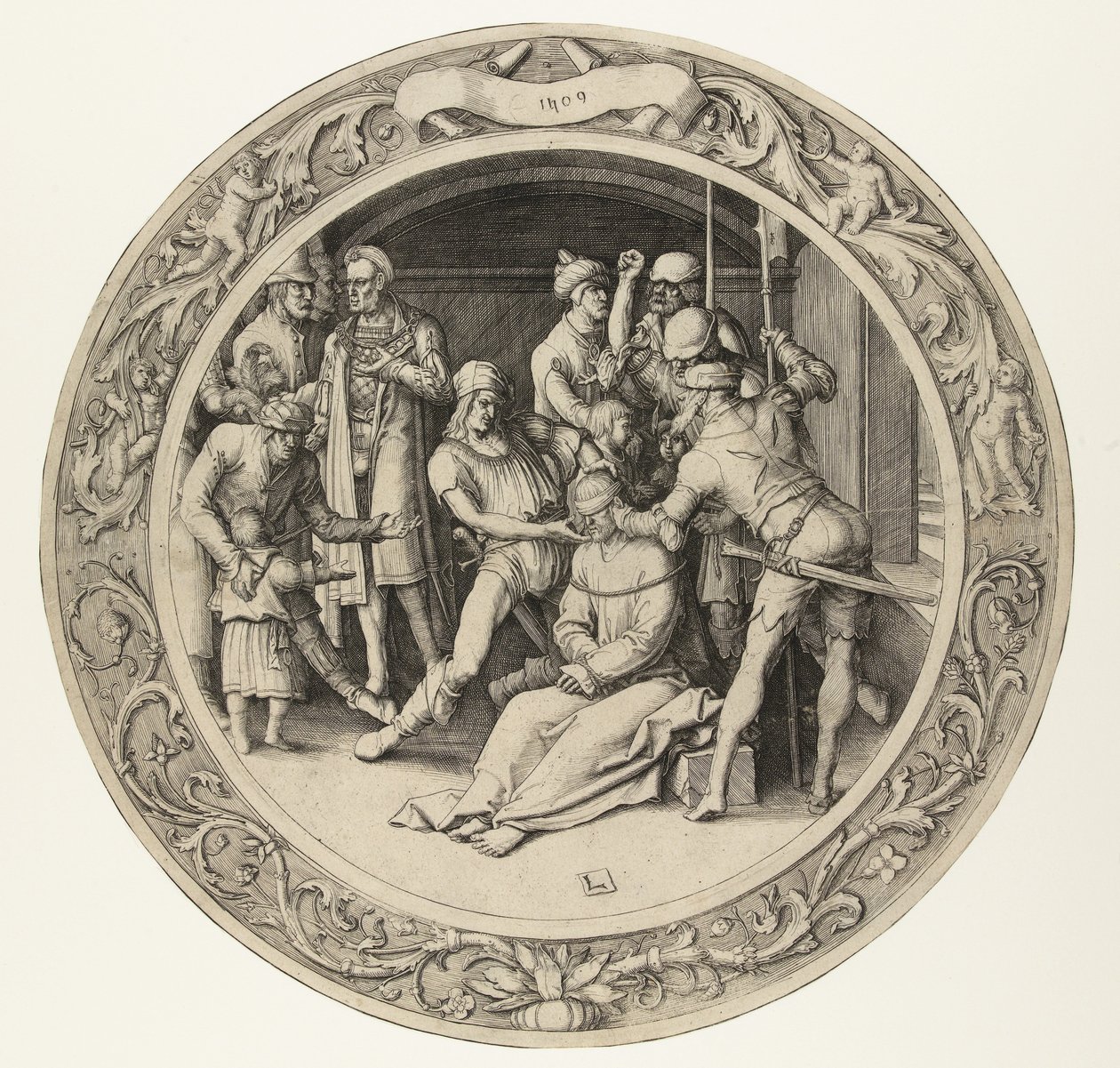 La burla de Cristo
La Pasión Redonda (título de la serie) de Lucas van Leyden