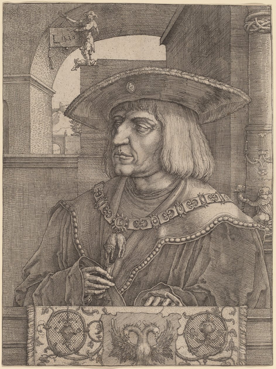 Emperador Maximiliano I de Lucas van Leyden