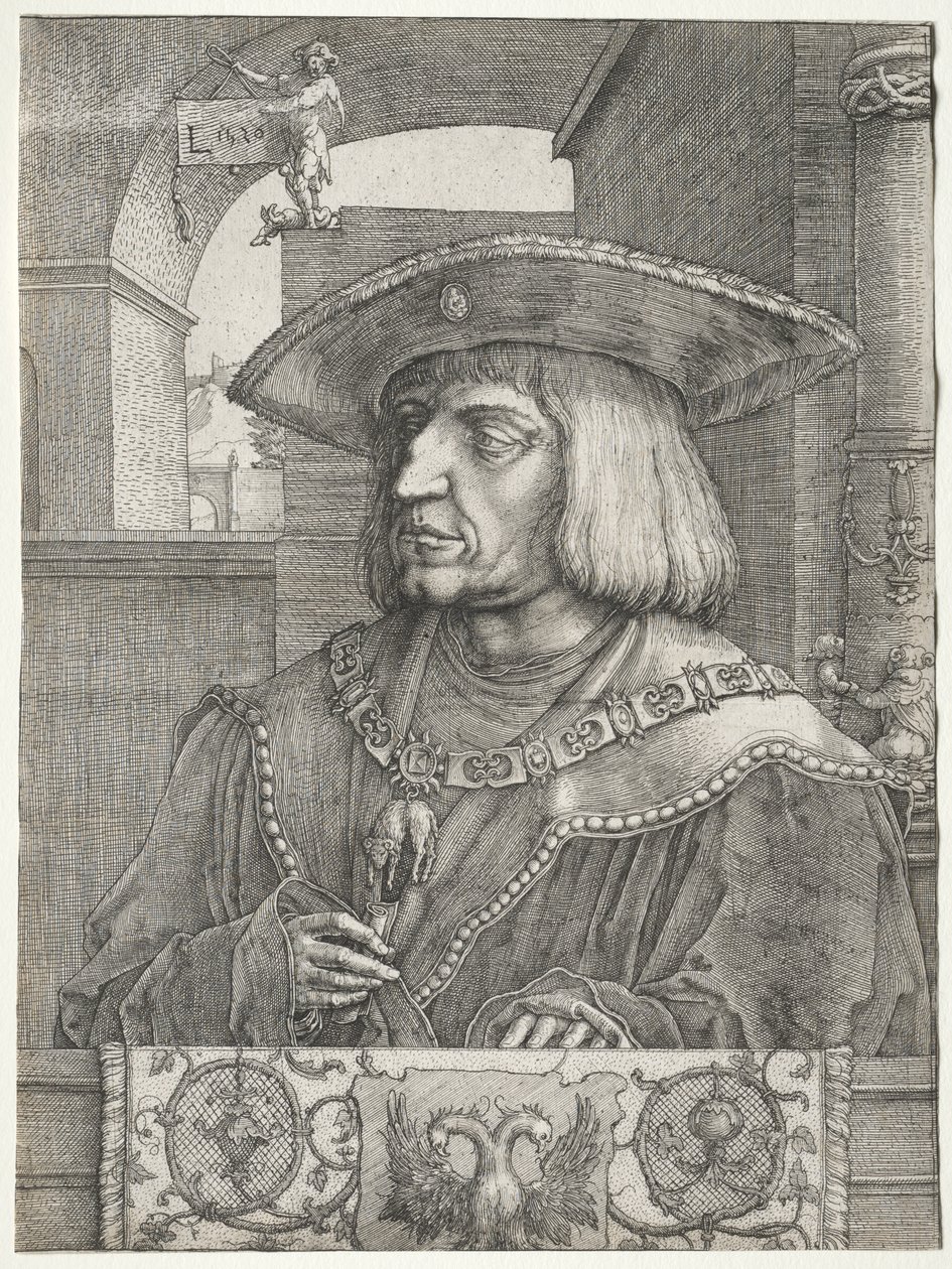 Emperador Maximiliano I de Lucas van Leyden
