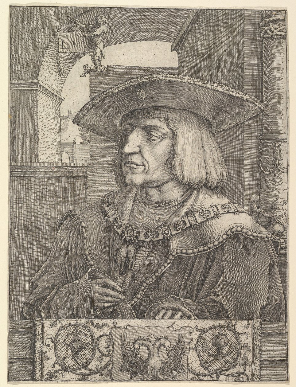 Emperador Maximiliano I de Lucas van Leyden