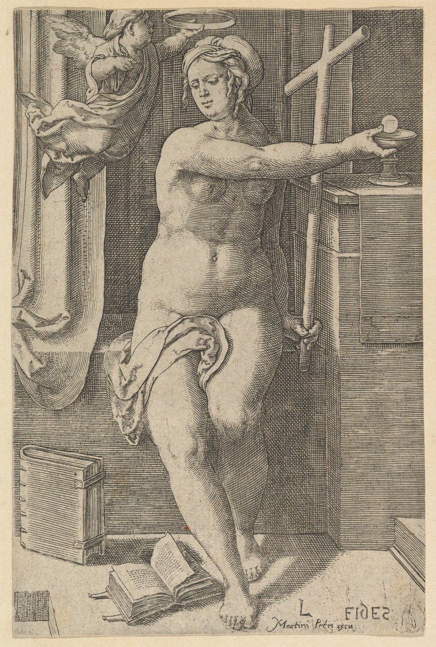 Fe, de la serie Las Siete Virtudes, 1530 de Lucas van Leyden