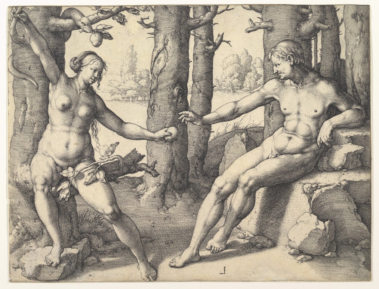 La caída del hombre, 1530 de Lucas van Leyden