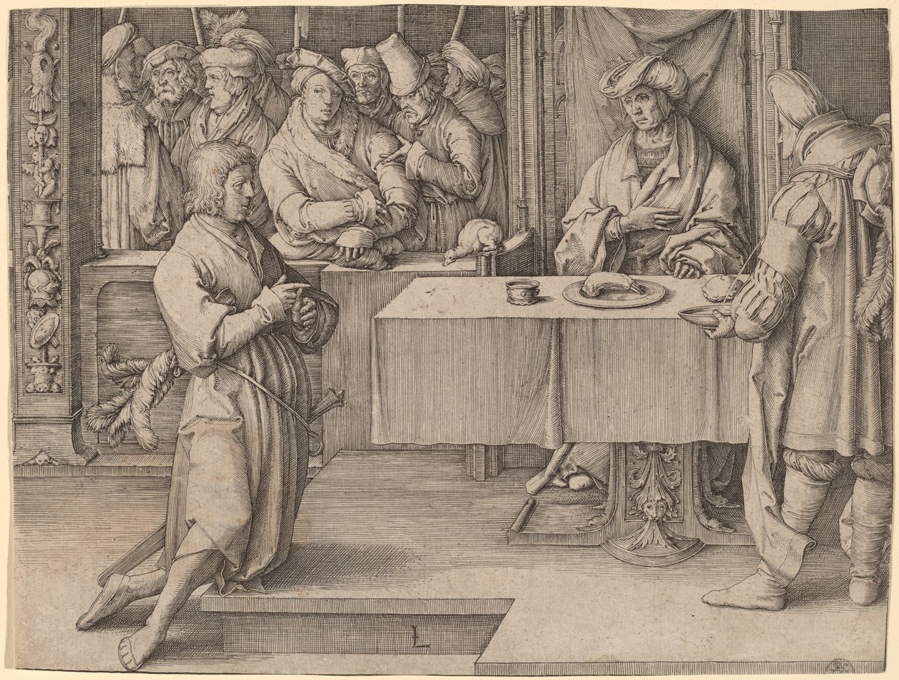 José interpreta los sueños del faraón de Lucas van Leyden