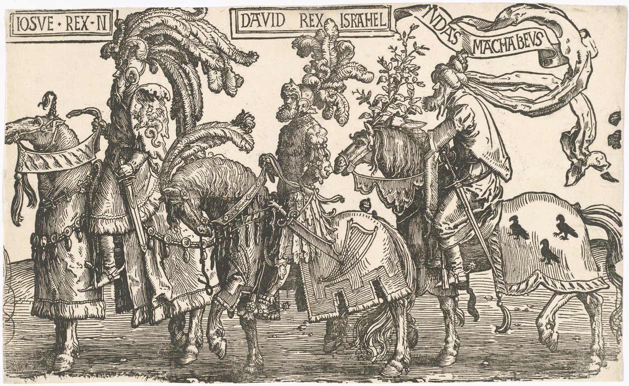 Josué, David, Judas Macabeo de Lucas van Leyden